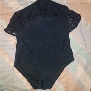 Gossip girls black halter style bathing suit